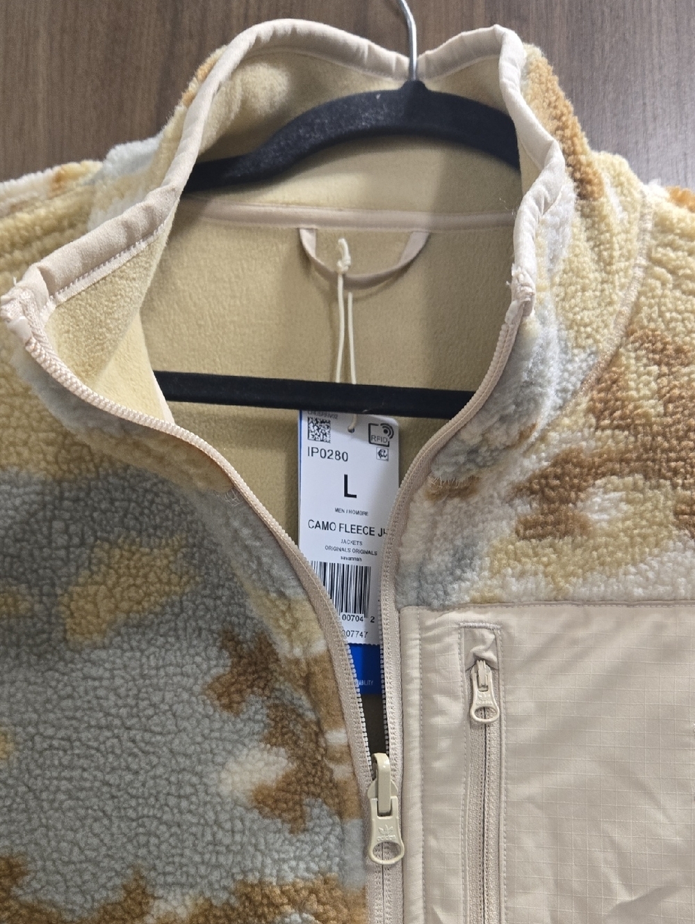 Adidas Originals Graphics Camo Oversized Reversible Fleece Jacket-Size Large - Picture 8 of 16